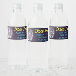 Étiquette Pour Bouteilles D'eau Neon Glow Disco Dance Anniversaire