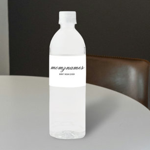 Étiquette Pour Bouteilles D'eau Nom de la calligraphie personnalisée de la meilleu