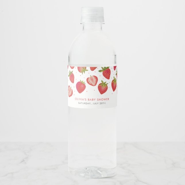 Étiquette Pour Bouteilles D'eau Nous pouvons attendre le Baby shower (Devant)