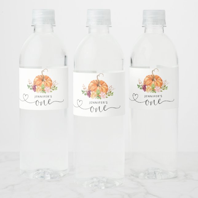 Étiquette Pour Bouteilles D'eau Nouvel anniversaire de la petite citrouille (Bouteilles)