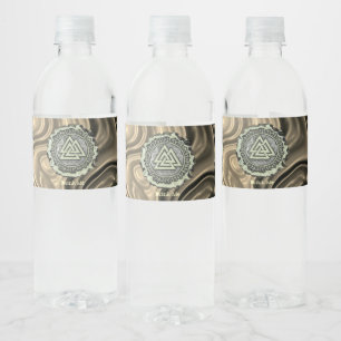 Étiquette Pour Bouteilles D'eau Noyer noir (déformé)