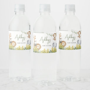 Étiquette Pour Bouteilles D'eau Oh Baby Safari Animaux Baby shower