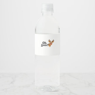 Étiquette Pour Bouteilles D'eau Oh Cerf Style Moderne