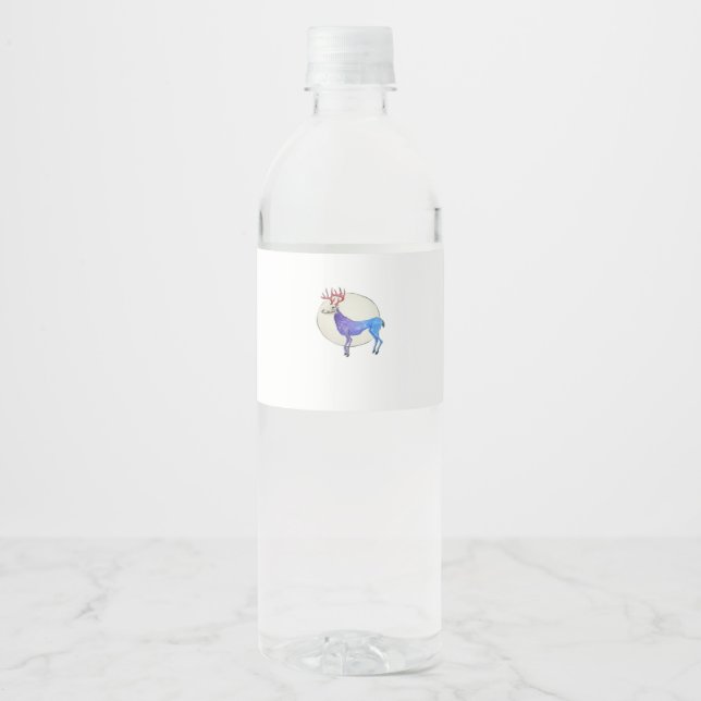 Étiquette Pour Bouteilles D'eau Oh Deer Clean Graphic Style  (Devant)