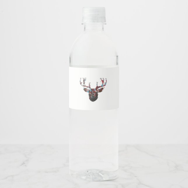 Étiquette Pour Bouteilles D'eau Oh Deer Minimal Style  (Devant)