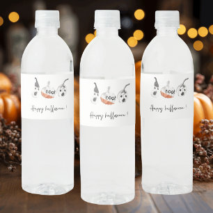 Étiquette Pour Bouteilles D'eau Parti Citrouille éffrayant   Bonne Halloween