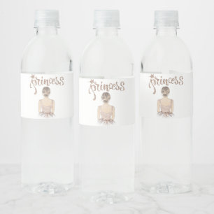Étiquette Pour Bouteilles D'eau parties scintillant d'anniversaire de luxe Princes