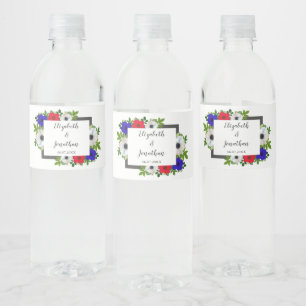 Étiquette Pour Bouteilles D'eau Patriotique Panda Anemone Mariage