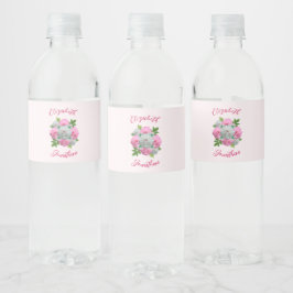 Étiquette Pour Bouteilles D'eau Peony Bouquet Mariage
