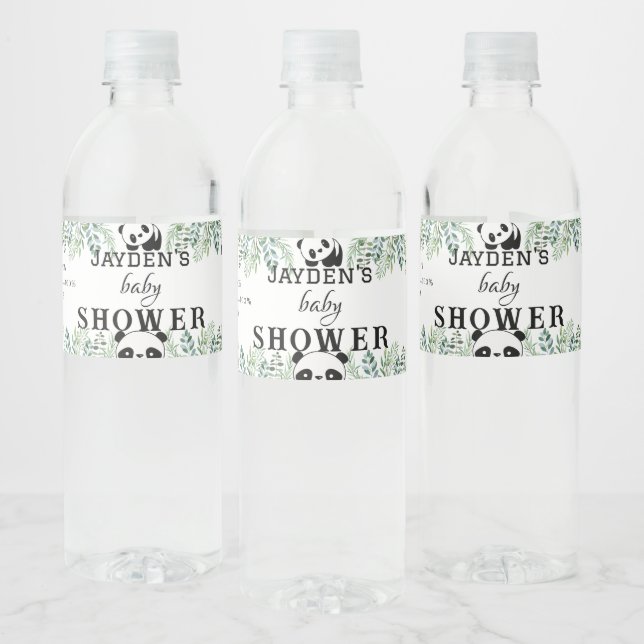 Étiquette Pour Bouteilles D'eau Personnaliser l'aquarelle Feuille verte (Bouteilles)