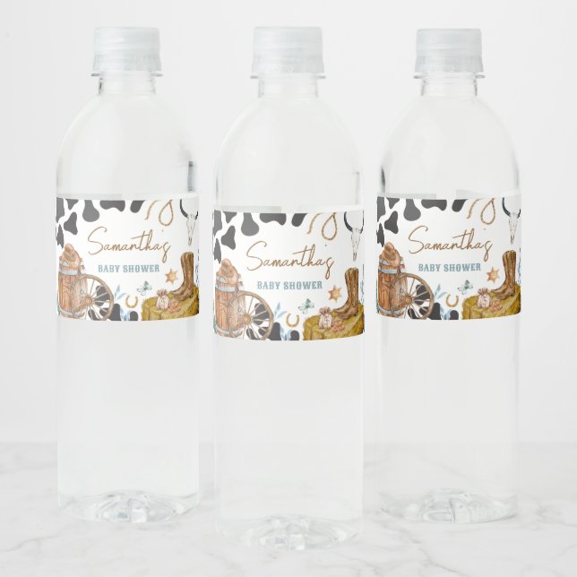 Étiquette Pour Bouteilles D'eau Petit Baby shower Cowboy (Bouteilles)