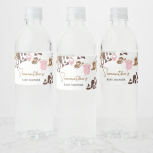 Étiquette Pour Bouteilles D'eau Petit Baby shower Cowgirl