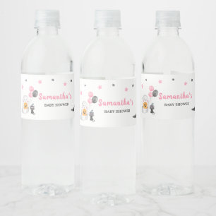 Étiquette Pour Bouteilles D'eau Petit Baby shower d'Halloween rose Boo