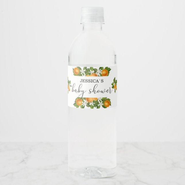 Étiquette Pour Bouteilles D'eau Petit baby shower mignon (Devant)