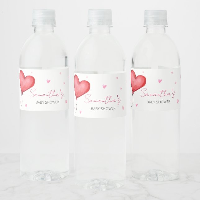 Étiquette Pour Bouteilles D'eau Petit Baby shower Red Valentine (Bouteilles)