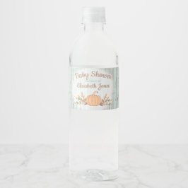 Étiquette Pour Bouteilles D'eau Petit Citrouille Automne Baby shower rustique