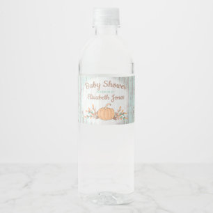 Étiquette Pour Bouteilles D'eau Petit Citrouille Automne Baby shower rustique