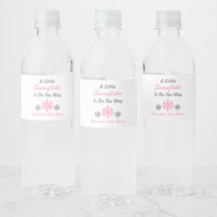 Étiquette Pour Bouteilles D'eau Petit Flocon Sur Le Chemin