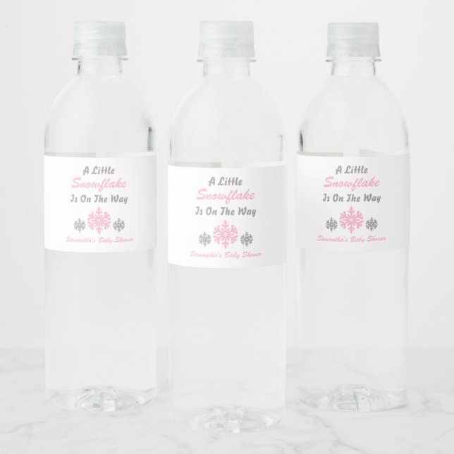 Étiquette Pour Bouteilles D'eau Petit Flocon Sur Le Chemin (Bouteilles)