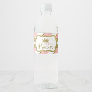 Étiquette Pour Bouteilles D'eau Petite Étiquette de bouteille d'eau Princess, rose