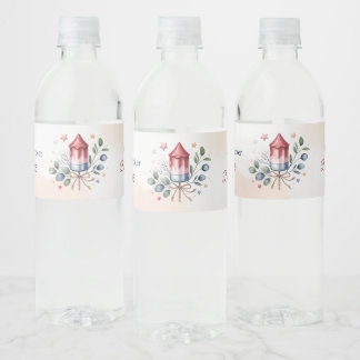 Étiquette Pour Bouteilles D'eau Petite Fête Patriotique Bébé 4 Juillet
