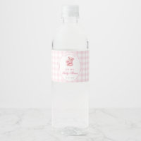 Petite Ourson Rose Vichy Baby Shower