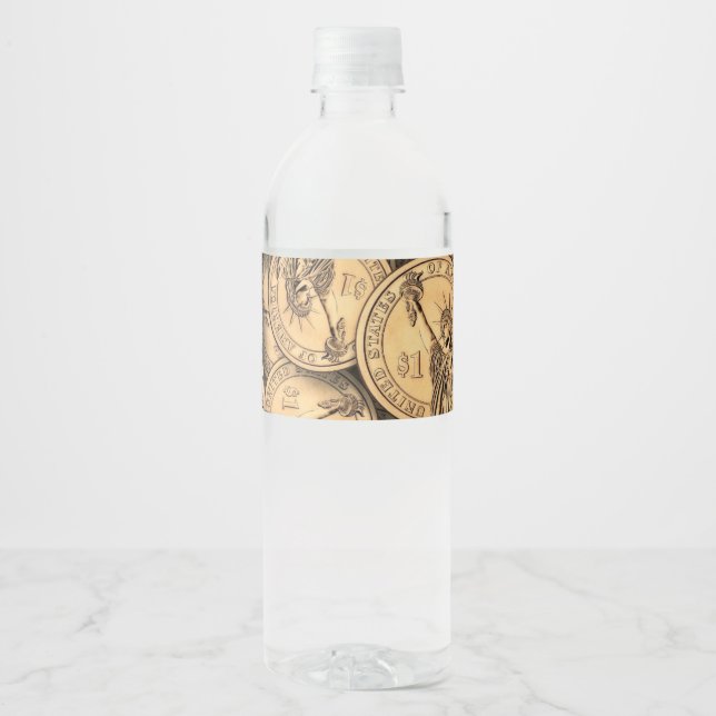 Étiquette Pour Bouteilles D'eau Pièces (Devant)
