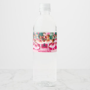 Étiquette Pour Bouteilles D'eau Pink Christmas Nutcracker Ballerina Anniversaire d