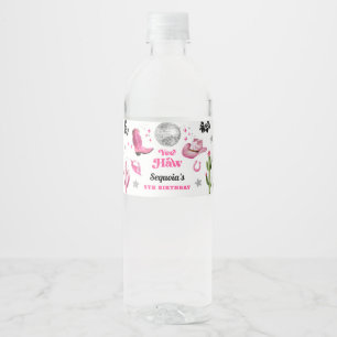 Étiquette Pour Bouteilles D'eau Pink Disco Cowgirl Party