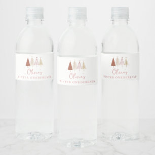 Étiquette Pour Bouteilles D'eau Pink Winter Onderland Girl Birthday Party