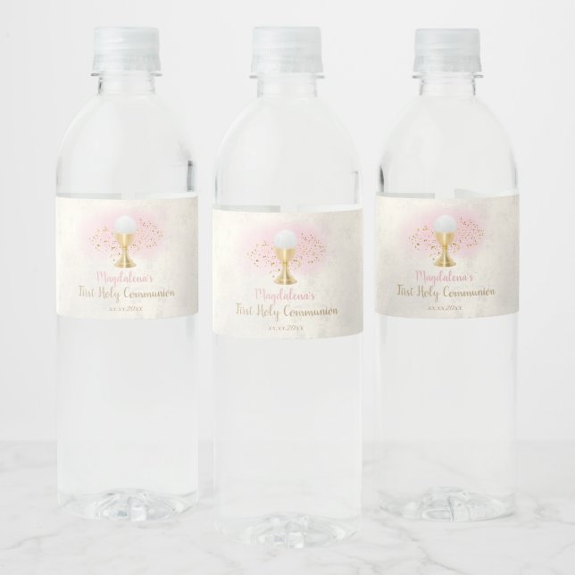Étiquette Pour Bouteilles D'eau Première fille communion (Bouteilles)