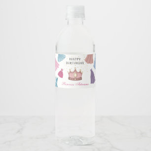 Étiquette Pour Bouteilles D'eau Princess Dresses Fairytale Petite Fille Anniversai