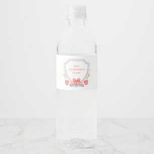 Étiquette Pour Bouteilles D'eau Professeur personnalisé   Crest de classe