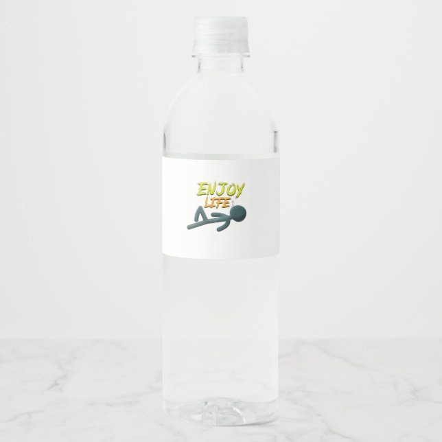 Étiquette Pour Bouteilles D'eau Profitez de la vie (Devant)