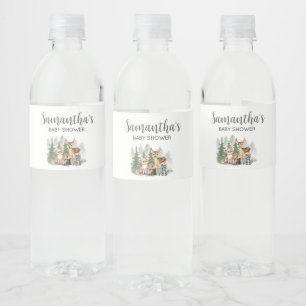 Étiquette Pour Bouteilles D'eau Que l'aventure commence Baby Shower