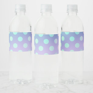 Étiquette Pour Bouteilles D'eau Rainbow Polka point Abstrait flou design magique