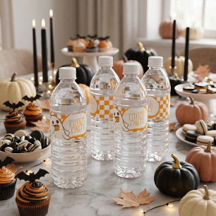 Étiquette Pour Bouteilles D'eau Rétro Fantôme Mignon Halloween