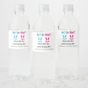 Étiquette Pour Bouteilles D'eau Révélation du genre du petit lapin