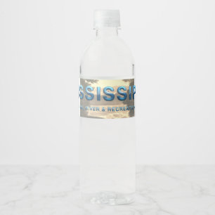 Étiquette Pour Bouteilles D'eau Rivière nationale ABH Mississippi