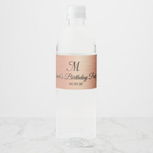 Rose Gold Noir Monogram Mariage Anniversaire