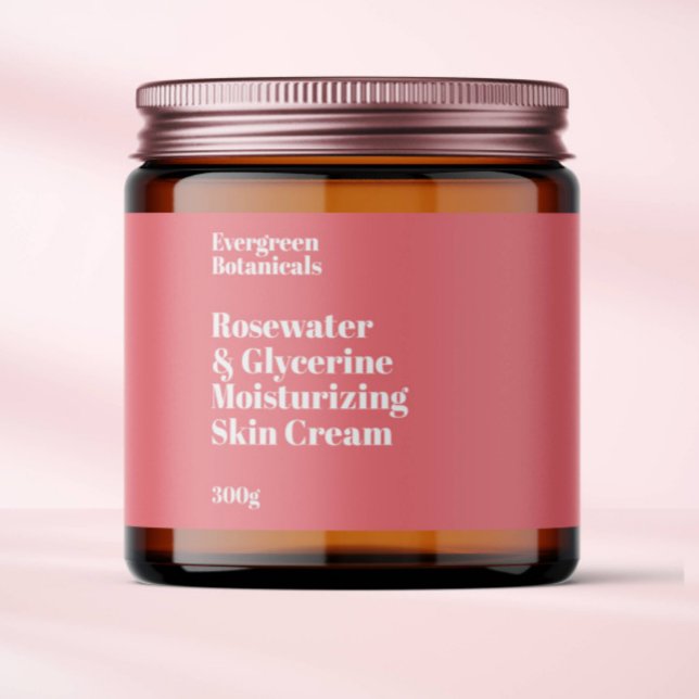 Étiquette Pour Bouteilles D'eau Rose moderne poussiéreux imperméable cosmétique ét (Créateur téléchargé)