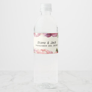 Étiquette Pour Bouteilles D'eau Rose rose délabrée