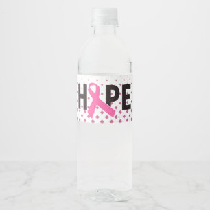 Étiquette Pour Bouteilles D'eau Ruban d'espoir - l'eau de conscience de Cancer