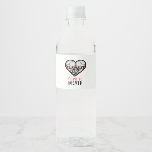 Étiquette Pour Bouteilles D'eau Saint Valentin esthétique jusqu'à ce que la mort n (Devant)