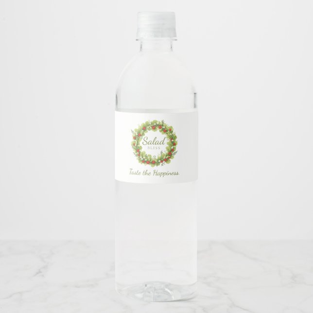 Étiquette Pour Bouteilles D'eau Salade Bliss (Devant)