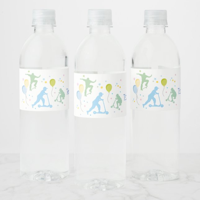 Étiquette Pour Bouteilles D'eau Scooters, Vélos, Skateboards, chevaucher (Bouteilles)