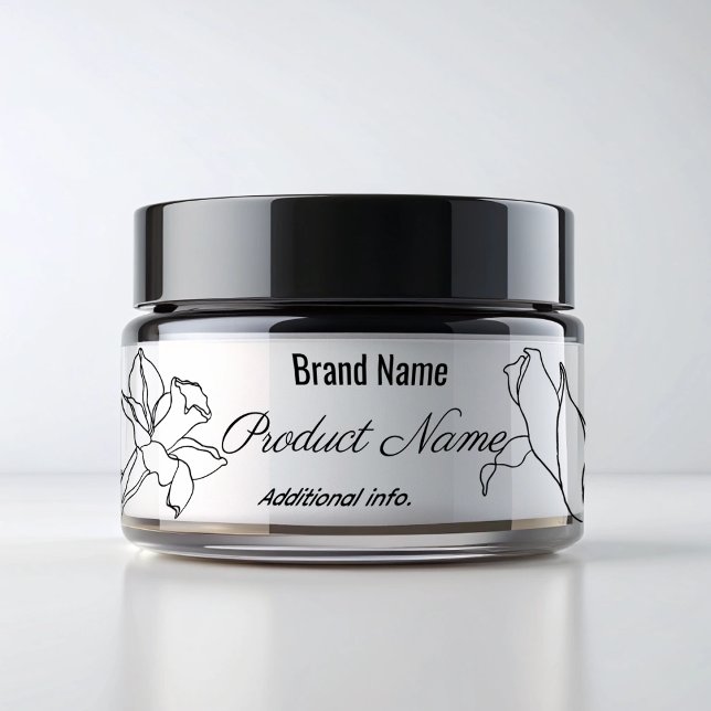 Étiquette Pour Bouteilles D'eau Simple Noir Et Blanc Élégant (Créateur téléchargé)