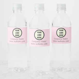 Étiquette Pour Bouteilles D'eau Société de logo personnalisé rose affaires d'entre