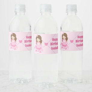 Étiquette Pour Bouteilles D'eau Soirée d'anniversaire rose personnalisée