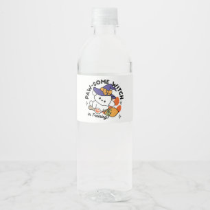 Étiquette Pour Bouteilles D'eau Sorcière à mâcher en entraînement - Chien d'Hallow